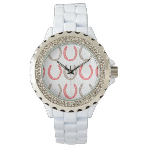 Montre Motif équestre à thème de chaussures de cheval