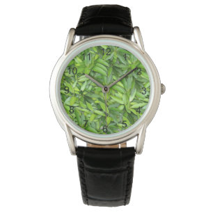 Montre Motif Feuille verdoyant - Nature Botanique