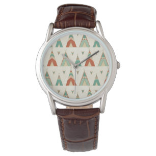 Montre Motif géométrique de Teepee d'étape de Geo de