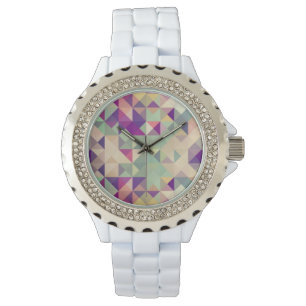 Montre Motif géométrique Hipsters vintage.