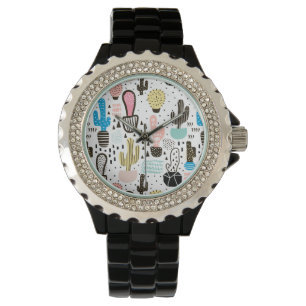 Montre Motif géométrique moderne de Cactus