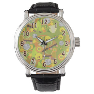 Montre Motif Groovy des années soixante-dix