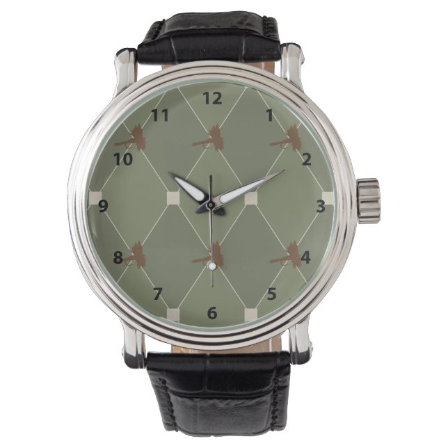 Montre Motif Harlequin Fly Fishing Lures (devant)