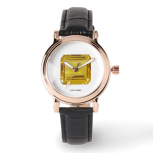 Montre Motif jaune