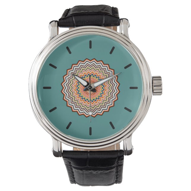 Montre Motif Mandala Zigzag (devant)