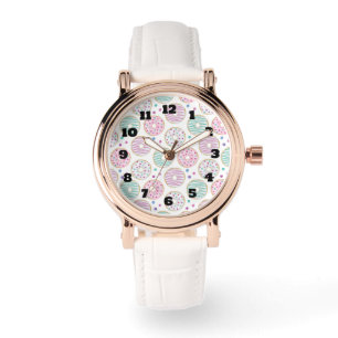 Montre Motif mignon de beigne coloré