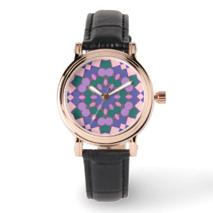 Montre motif multicolore vintage