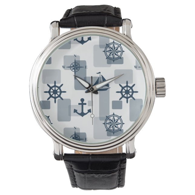 Montre Motif nautique (devant)