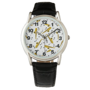 Montre Motif note musique saxophone