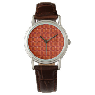 Montre Motif Orange Gemstone