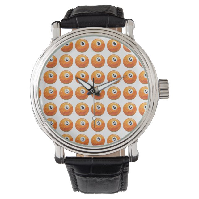Montre Motif peint à la balle de la piscine 5 (devant)