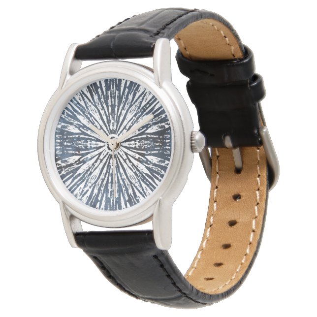 Montre Motif radial Indigo Ink (Incliné)