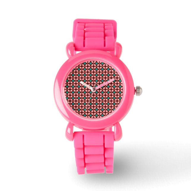 Montre Motif rose Brown (Recto)