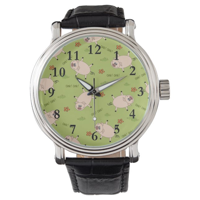 Montre Motif rose rose rose (devant)