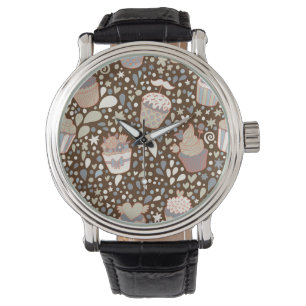 Montre Motif sucré à base de cupcakes savoureux