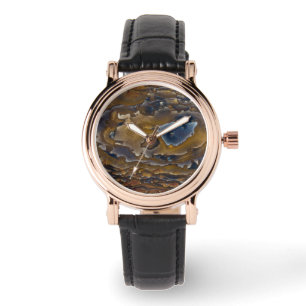 Montre Motif Tourbillonnant Sur Dalle De Jasper