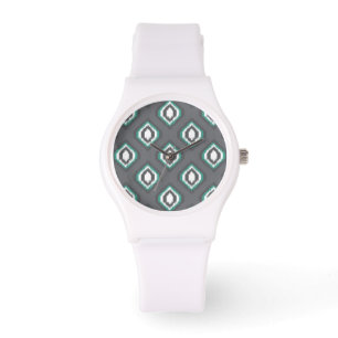 Montre Motif tribal de rétro ikat géométrique