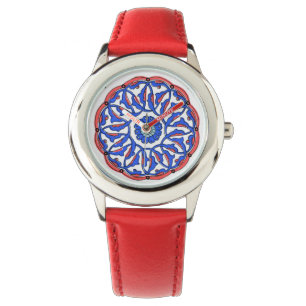 Montre Motif turc de tuile de mandala