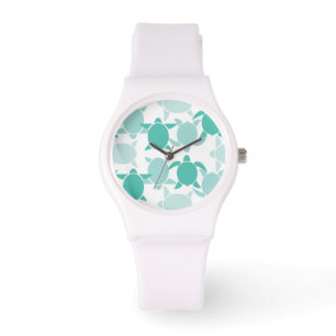 Montre Motif turquoise de tortue