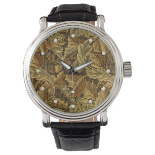 Montre Motif vintage de feuille d'automne de William