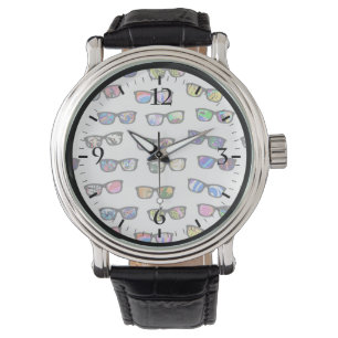 Montre Motifs de lunettes colorés mignons