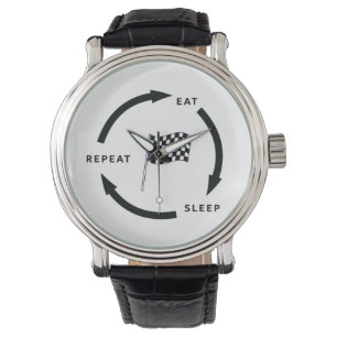 Montre Motorsport Mangez le sommeil Répéter le ventilateu