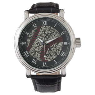 Montre Mots d'argot de base-ball Calligram