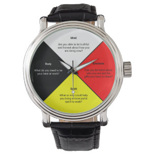 Montre Mots de la roue de la médecine Veille