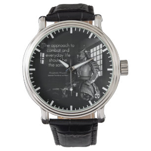Montre Mots inspirés d'arts martiaux - combat et vie