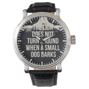 Montre Mots Motivationnels - Le Lion Ne Se Tourne Pas Aut