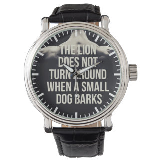 Montre Mots Motivationnels - Le Lion Ne Se Tourne Pas Aut