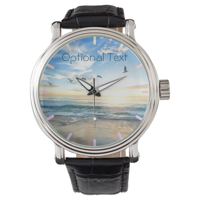 Montre Mouettes de plage du matin (devant)