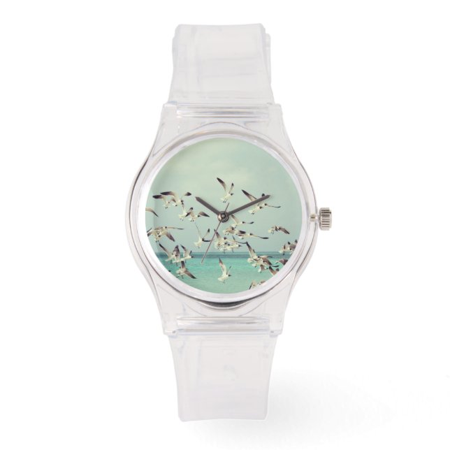 Montre Mouettes volant au-dessus de l'océan (Recto)