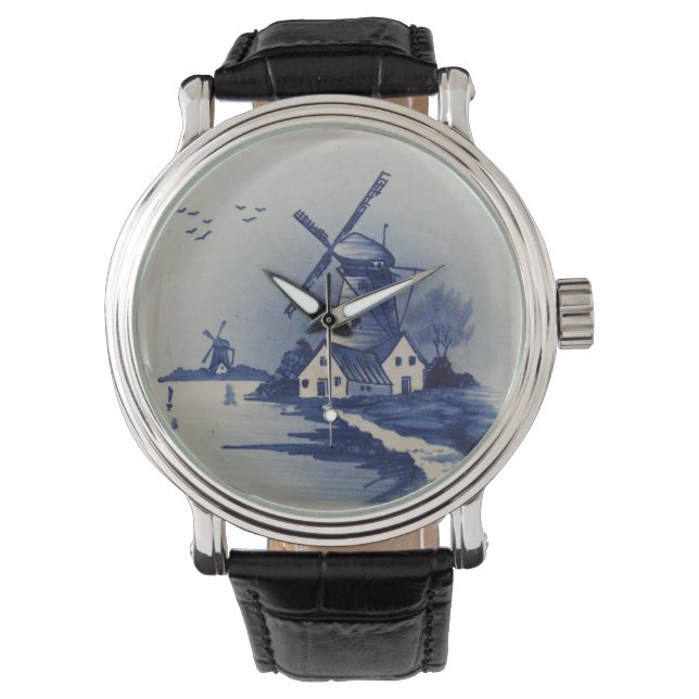 Montre Moulin blanc blanc blanc vintage (devant)