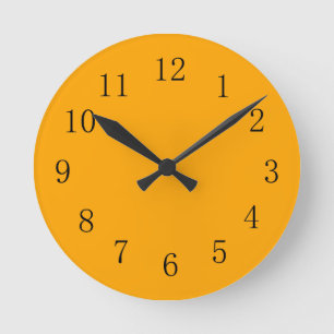 Montre Moyen Orange Terre Tone Cuisine Mur Horloge