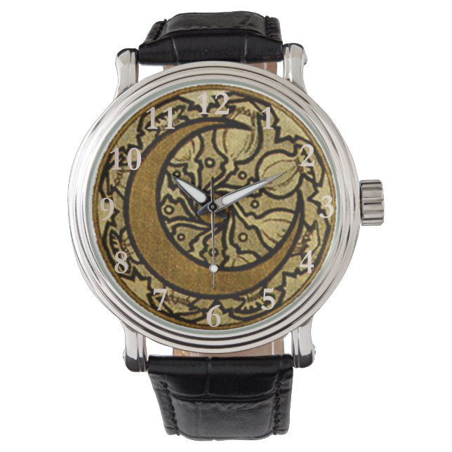 Montre Mucha du croissant zodiaque (devant)