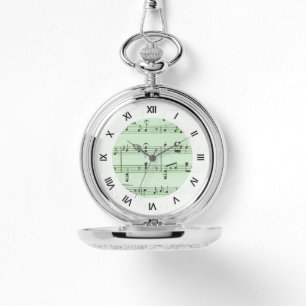 Montre Musique en feuille verte