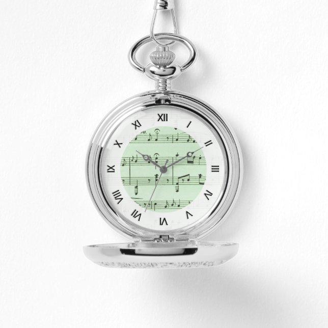 Montre Musique en feuille verte (Recto)