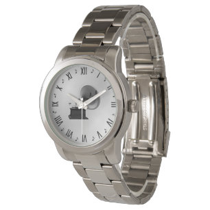 Montre Musique et Gramophone Argent