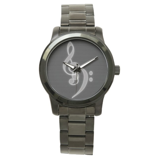 Montre Musique - Treble et Bass Clef (devant)