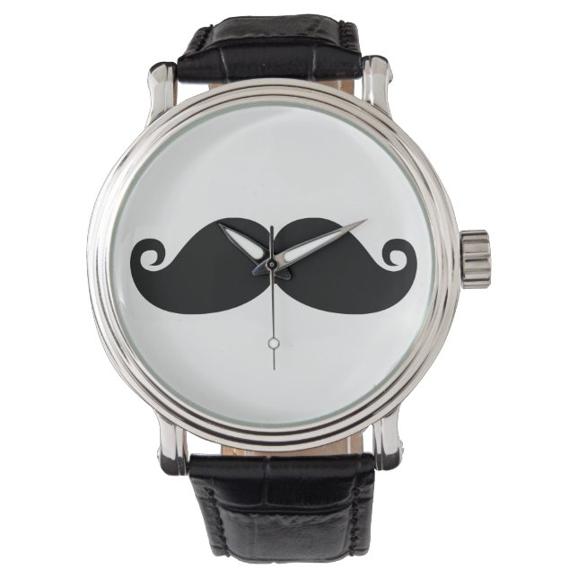 Montre Mustache noire de Funny (devant)