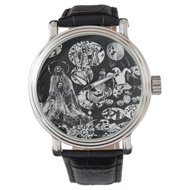 Montre My Super Halloween black and white (devant)