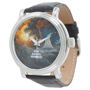 Montre Mystère Royaume Yin Yang Martial Arts Wrist Watch