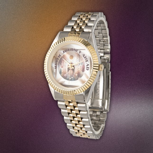 Montre Mystic Journey Ahead, Boho en brun et noir | (Créateur téléchargé)