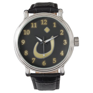 Montre N d'or pour Nazarine - sur le noir