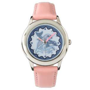 Montre Natation en famille de dauphins