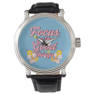 Montre Nature Soul Slogan Focus sur les bonnes choses