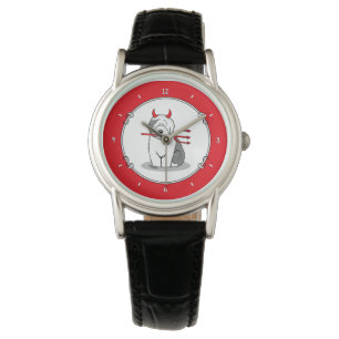 Montre Naughty Devil Old English Sheepdog (Gris 1)