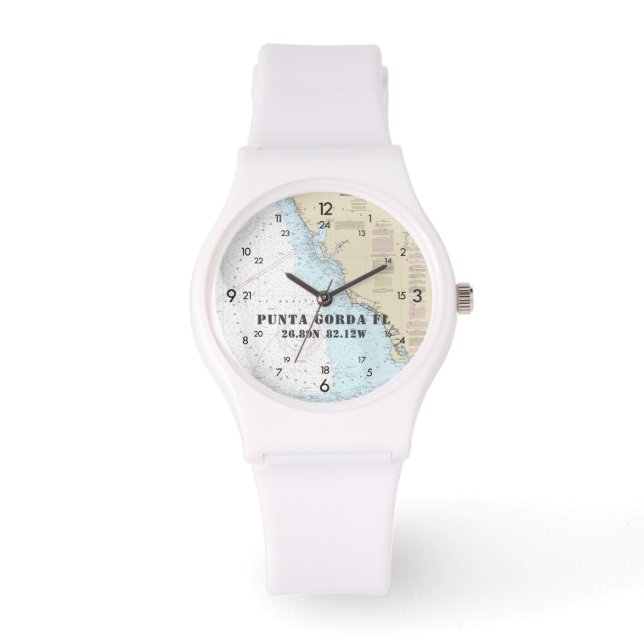 Montre Nautique Latitude Longitude Boater's Punta Gorda (Recto)