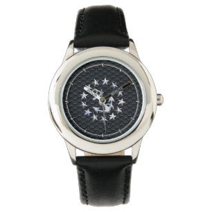 Montre Nautique Yacht Drapeau Chrome Ensigne sur Grille I